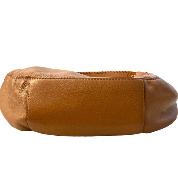 MICHAEL MICHAEL KORS Pebbled Leather Hobo Bag Caramel Brown Buttery Soft - Picture 6 of 11